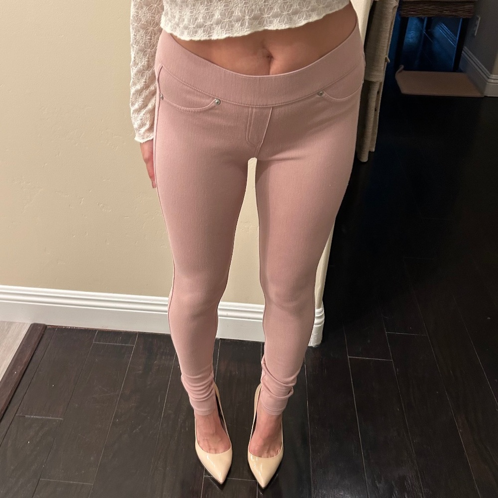 Simply Vera Vera Wang Pull On Skinny Pants Small Blush Pink Stretch